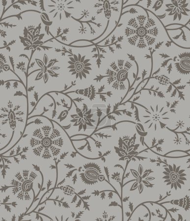 Photo for Seamless vector floral wallpaper pattern design - Royalty Free Image