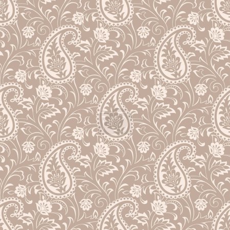 Photo for Seamless vector silky paisley pattern design - Royalty Free Image