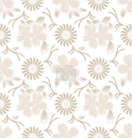 Photo for Seamless damask floral wallpaper pattern design - Royalty Free Image