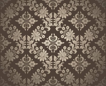 Photo for Vector vintage floral wallpaper pattern design - Royalty Free Image