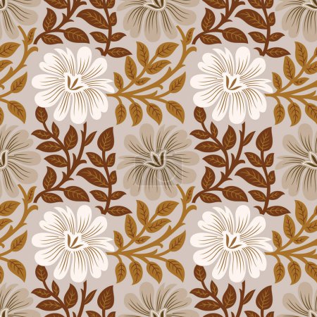 Photo for Seamless vector floral pattern with leaves - Royalty Free Image