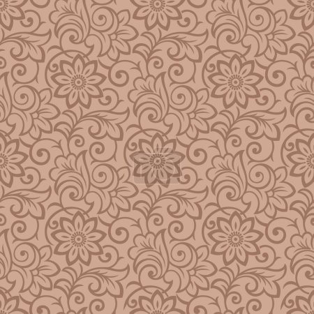 Photo for Seamless vintage floral wallpaper pattern design - Royalty Free Image