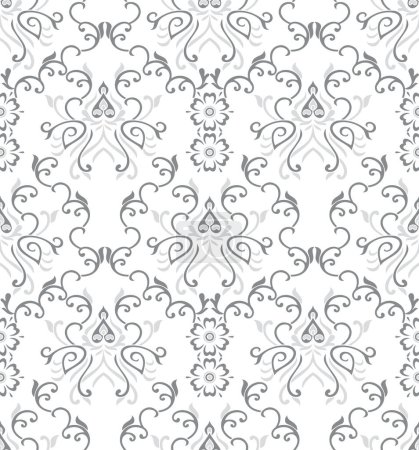 Photo for Seamless grey rich wallpaper pattern design - Royalty Free Image