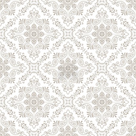 Photo for Seamless vector paisley pattern design on white background - Royalty Free Image