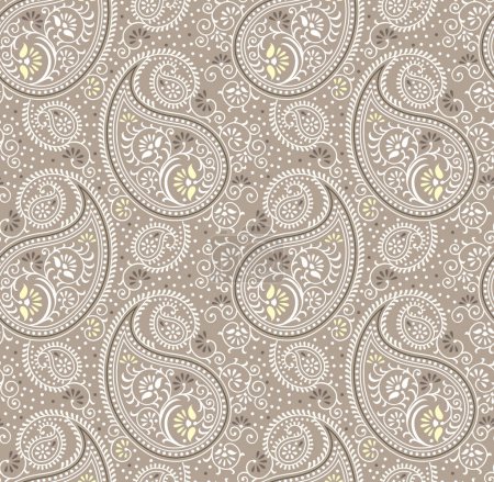 Photo for Seamless traditional Asian paisley pattern design - Royalty Free Image