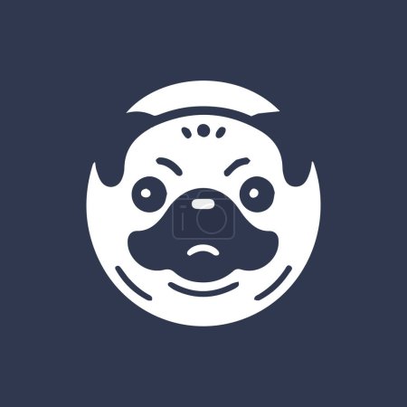 Illustration for Dog head vector logo, icon - Royalty Free Image