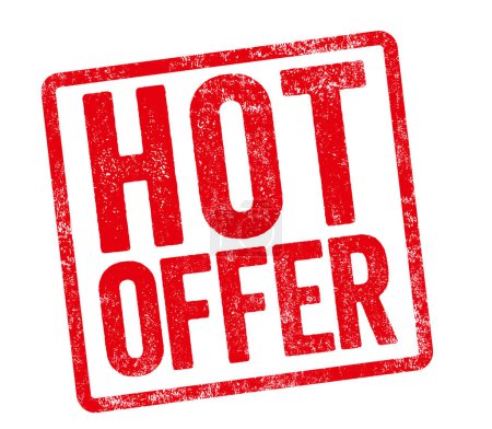 Red stamp on a white background - Hot offer