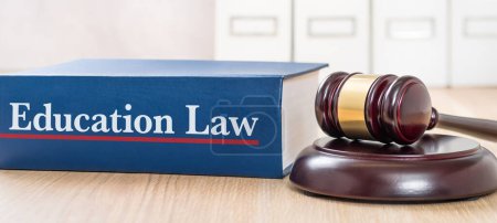 A law book with a gavel - Education law