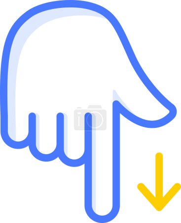 Ilustración de Índice apuntando hacia abajo icono emoji - Imagen libre de derechos