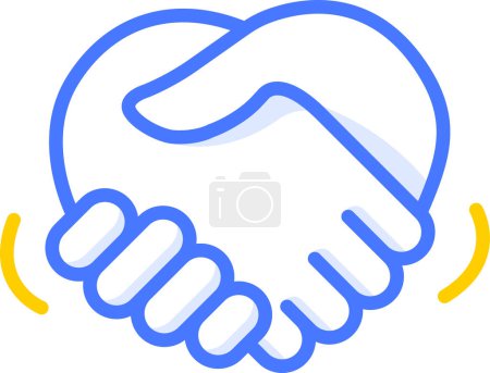 Illustration for Handshake emoji icon sticker - Royalty Free Image