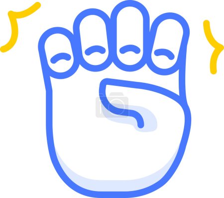Illustration for Claw hand emoji icon sticker - Royalty Free Image