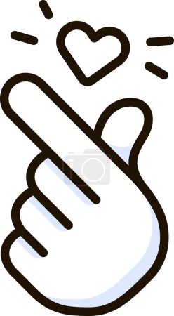 Ilustración de Dedo corazón emoji pegatina - Imagen libre de derechos