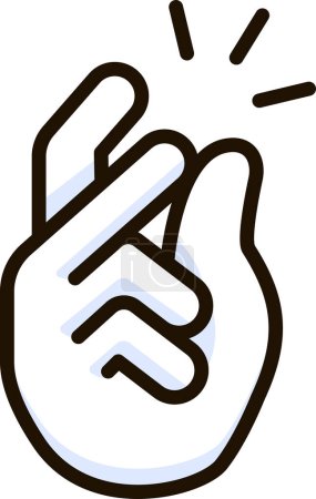 Téléchargez les illustrations : Autocollant emoji icône doigt facile - en licence libre de droit