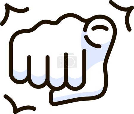 Illustration for Index pointing icon emoji sticker - Royalty Free Image