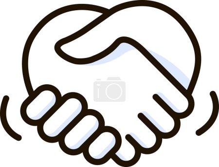 Illustration for Handshake icon emoji sticker - Royalty Free Image
