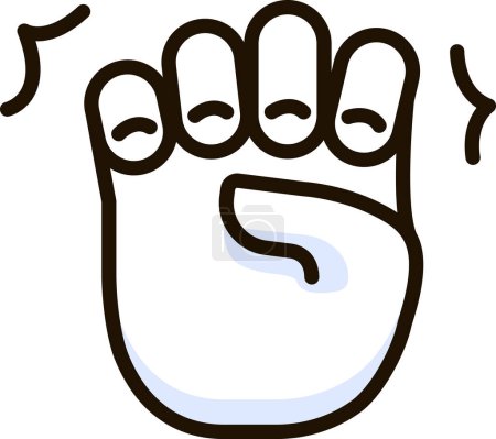 Illustration for Claw hand icon emoji sticker - Royalty Free Image