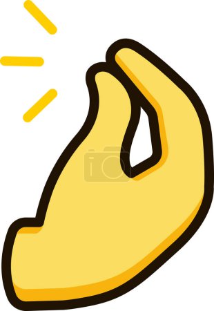Illustration for Pinched fingers icon emoji sticker - Royalty Free Image