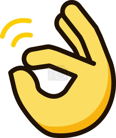 Illustration for Pinching hand icon emoji sticker - Royalty Free Image