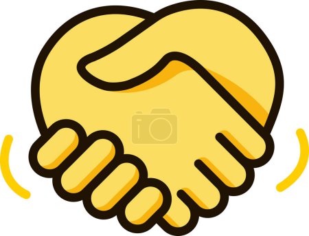 Illustration for Handshake icon emoji sticker - Royalty Free Image