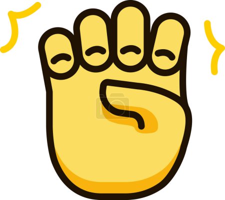 Illustration for Claw hand icon emoji sticker - Royalty Free Image