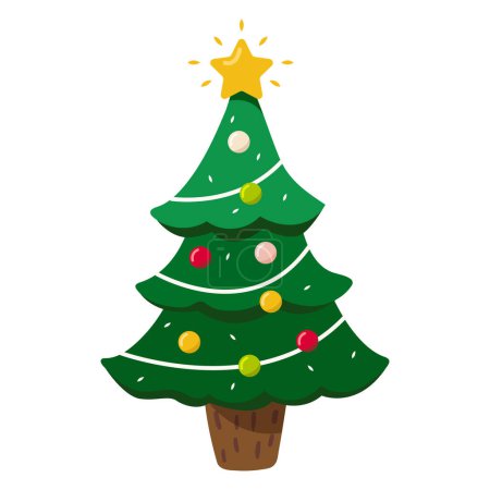 Illustration for Christmas Tree Christmas element collection - Royalty Free Image