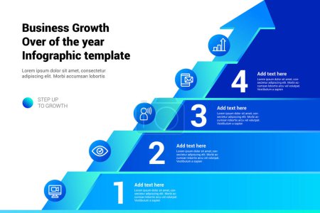 Illustration for Business Growth Infographic template - Royalty Free Image