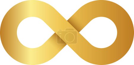 Illustration for Gold Autism Infinity Sign Symbol - Royalty Free Image