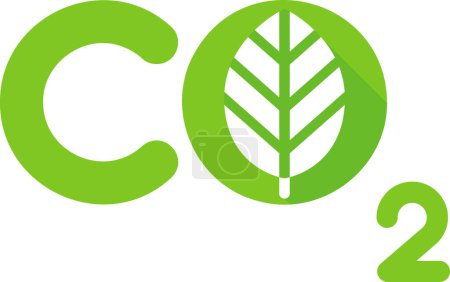 CO2 green leaf logo icon