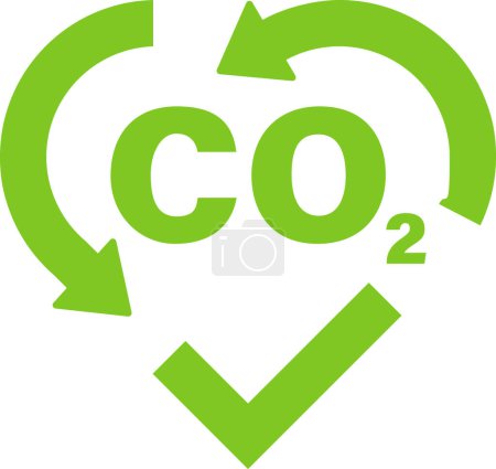 Recycling Co2 Logo Icon Carbon Circulation Balance