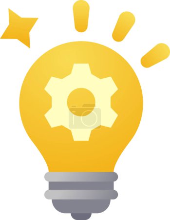 Light bulb Process development Gear Setting icon