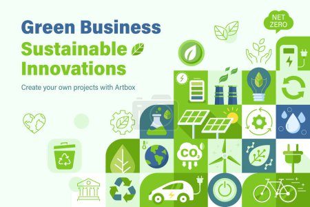 Green Business Sustainble Innovation Billboard Background