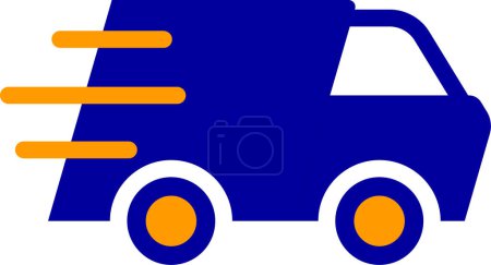 Truck Fast Shipping icon solid Duotone