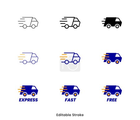 Truck Fast Shipping icon Duotone