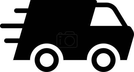 Truck Fast Shipping icon solid