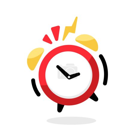 Alarm clock ringing icon illustration