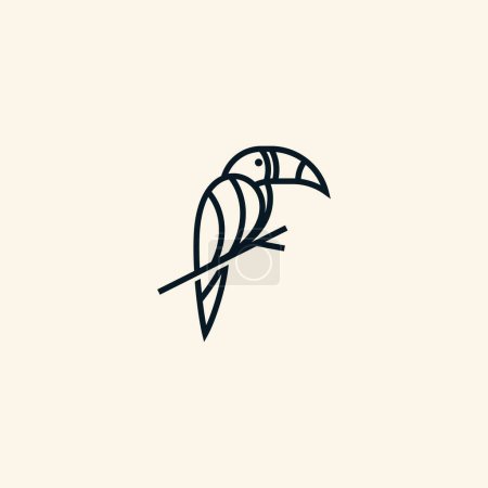 Toucans café simple oiseau logo design inspiration