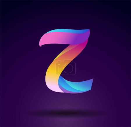 Ilustración de Forma abstracta colorida del logotipo de Z, diseño del logotipo, inicial creativa - Imagen libre de derechos