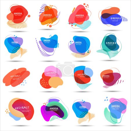 Illustration for Set of trendy abstract. Vector colorful background - Royalty Free Image