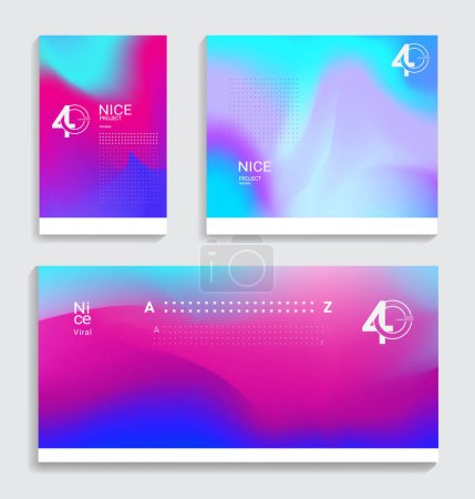 Illustration for Abstract fluid gradient cover template. vibrant graphic color - Royalty Free Image