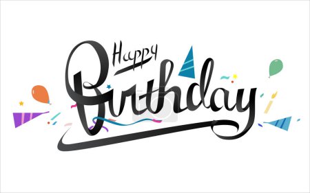 Illustration for Happy Birthday Banner - Colorful Vector Illustration - Royalty Free Image