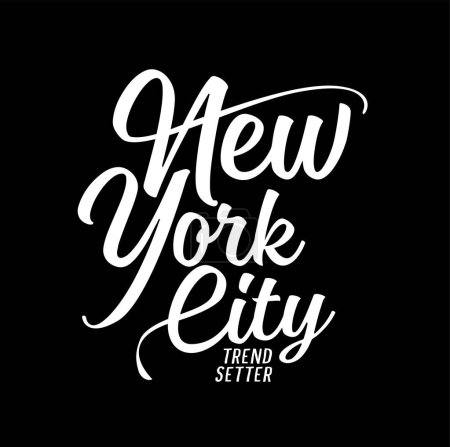 Ilustración de Texto de la ciudad de Nueva York. Camiseta de Nueva York, póster - Imagen libre de derechos