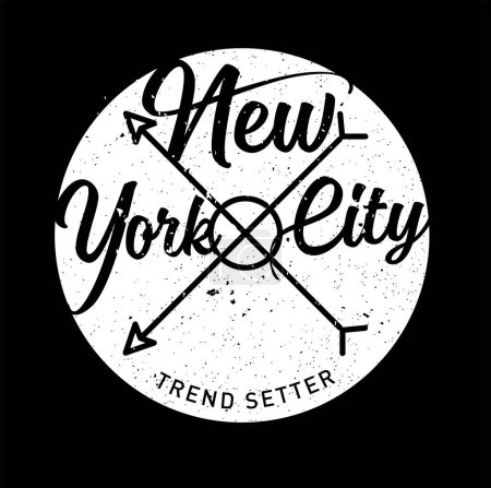 Téléchargez les illustrations : Texte de New York. New York t-shirt de la ville, affiche - en licence libre de droit