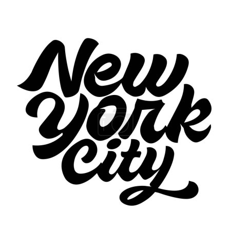 Ilustración de Texto de la ciudad de Nueva York. Camiseta de Nueva York, póster - Imagen libre de derechos