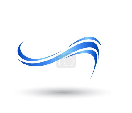 Téléchargez les illustrations : Logo swoosh. Modèle abstrait de conception de logo Swoosh - en licence libre de droit