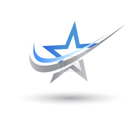 Téléchargez les illustrations : Logo swoosh. Modèle abstrait de conception de logo Swoosh - en licence libre de droit