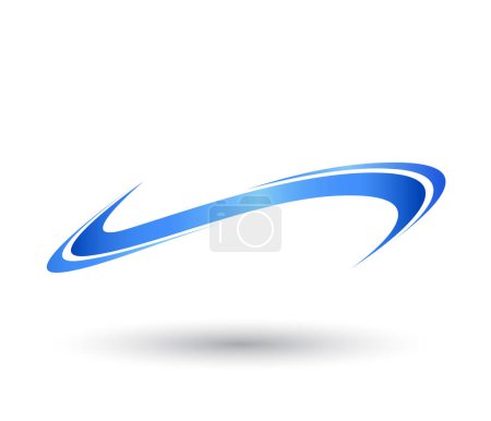 Ilustración de Logotipo swoosh. Plantilla abstracta de diseño de logotipo Swoosh - Imagen libre de derechos