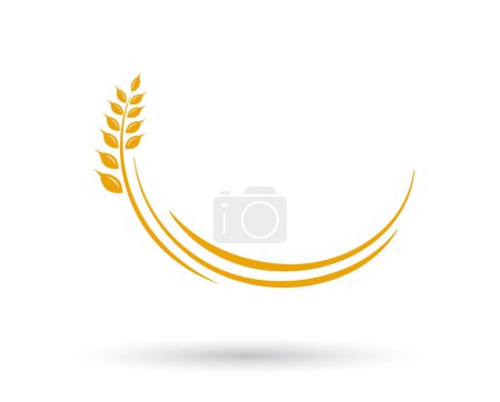 Téléchargez les illustrations : Den laurier couronne swoosh logo. pour anniversaire, mariage, prix - en licence libre de droit