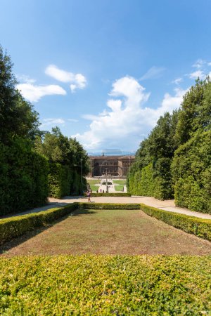 Photo for Huge park in a Pitti Palace or Palazzo Pitti in Florence, Italy - Royalty Free Image