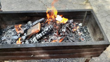 Foto de Detalles de carbón vegetal, leña, carbón para cocinar - Imagen libre de derechos