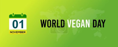 Photo for 1st November World Vegan Day text banner design for social media post - Royalty Free Image